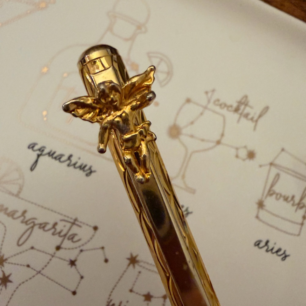 Gold Cherub Guardian Angel Decorative Pen religious Christian Catholic Cupid
